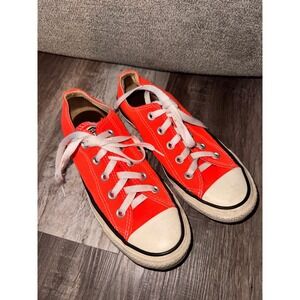Converse Chuck Taylor All Star Low Top Neon Orange Canvas Shoes Women's Size‎ 6